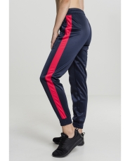 Ladies Cuff Track Pants - Urban Classics - Navy / Red