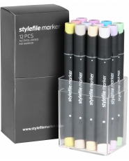 Stylefile Marker - 12er Set - Pastell