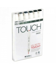 Touch Twin BRUSH Marker - 6er Set Grey Colors