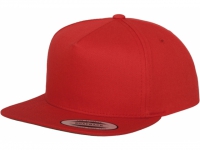 Yupoong Classic 5 Panel Snapback Cap - Red