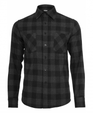 Checked Flanell Shirt - Urban Classics - Black / Charcoal