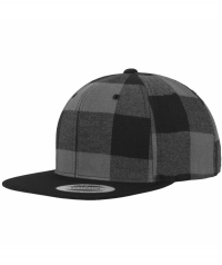 Flexfit Checked Flanell Snapback - Black / Charcoal