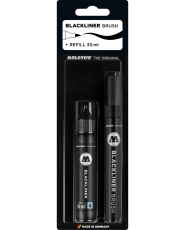 MOLOTOW Blackliner Brush Marker& Refill - Set